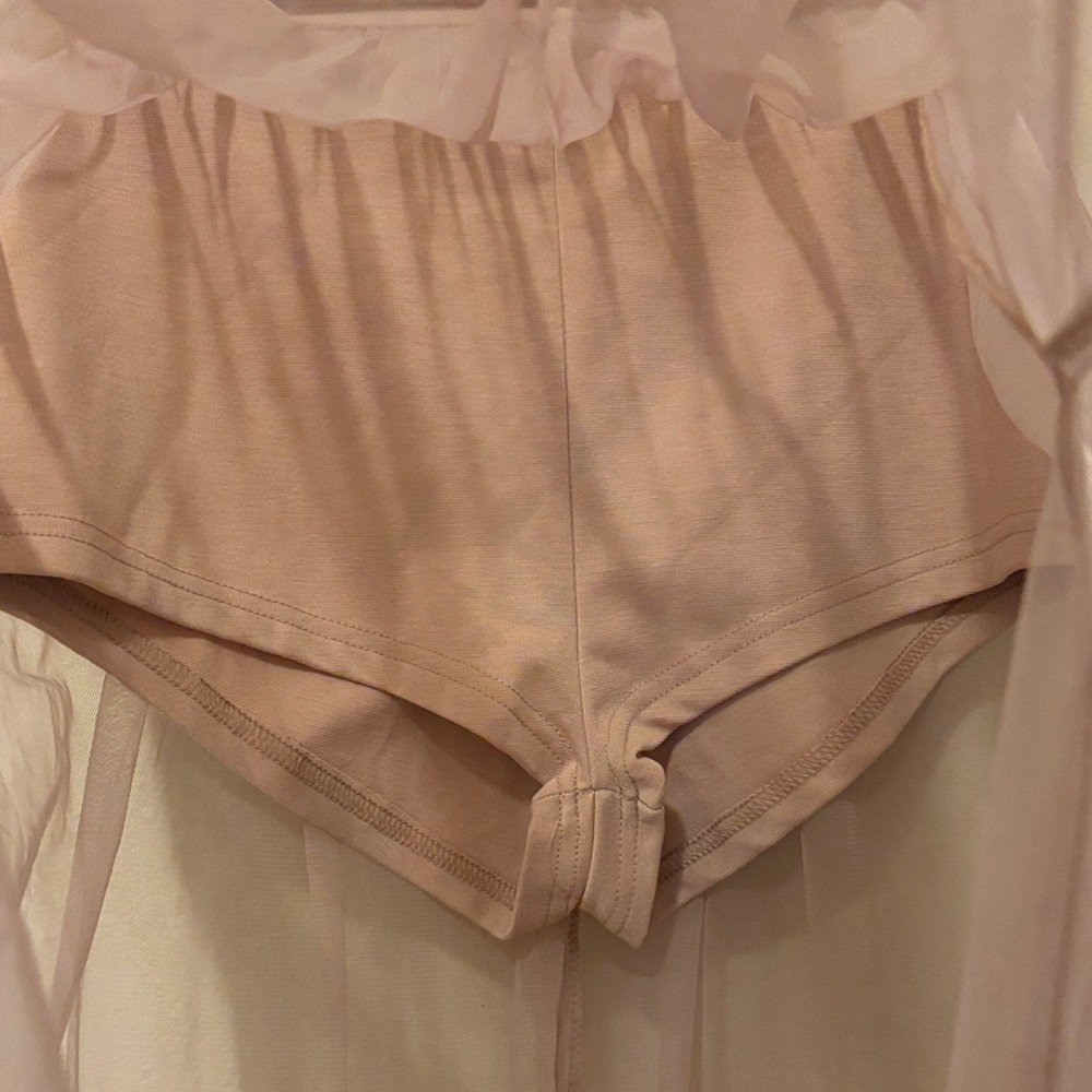 Elegant Sheer Pink Skirt - Picture 3 of 5